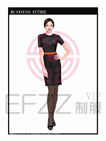 職業(yè)裝空姐服制服設(shè)計圖702