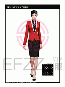 職業(yè)裝空姐服制服設(shè)計(jì)圖713