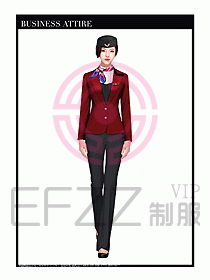 職業(yè)裝空姐服制服設(shè)計(jì)圖714