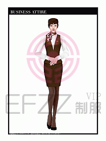 職業(yè)裝空姐服制服設(shè)計(jì)圖725