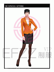 職業(yè)裝空姐服制服設(shè)計(jì)圖732