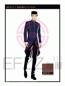 酒店門童保安行李生制服設(shè)計1005