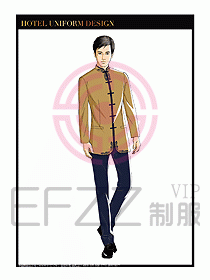酒店中餐服務(wù)員制服設(shè)計1573