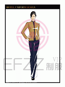 酒店中餐服務(wù)員制服設(shè)計1576
