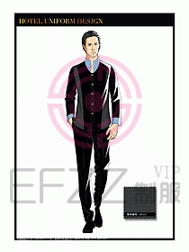 酒店中餐服務員制服設計1585