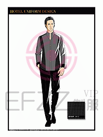 酒店中餐服務員制服設計1584