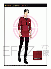酒店中餐服務員制服設計1581