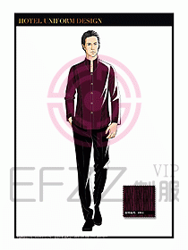 酒店中餐服務(wù)員制服設(shè)計1586