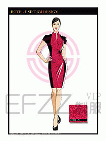 酒店中餐服務(wù)員制服設(shè)計1598