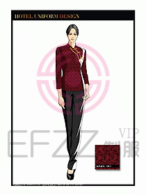 酒店中餐服務(wù)員制服設(shè)計(jì)1603