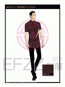 酒店中餐服務(wù)員制服設(shè)計(jì)1608