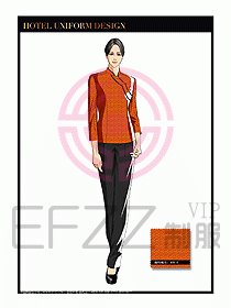酒店中餐服務(wù)員制服設(shè)計(jì)1604