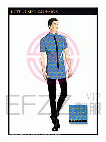 酒店中餐服務(wù)員制服設(shè)計1607