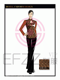 酒店中餐服務(wù)員制服設(shè)計(jì)1614