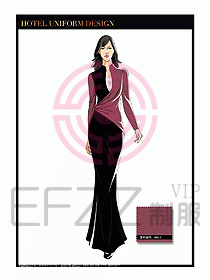 酒店制服西餐咨客服裝設(shè)計(jì)444