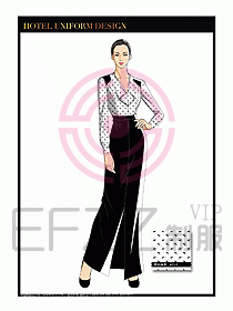 酒店制服西餐咨客服裝設(shè)計453