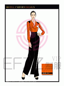 酒店制服西餐咨客服裝設(shè)計(jì)457