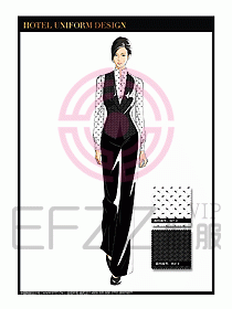 酒店制服西餐咨客服裝設計455