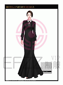 酒店制服西餐咨客服裝設(shè)計(jì)461