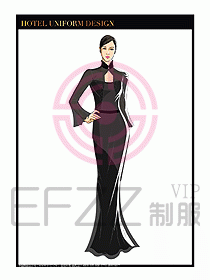 酒店制服西餐咨客服裝設(shè)計478