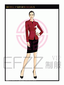 總臺收銀接待制服設(shè)計圖259