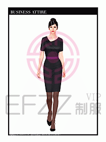 職業(yè)裝空姐服制服設(shè)計(jì)圖743