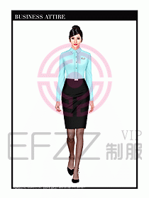職業(yè)裝空姐服制服設計圖747