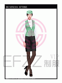 職業(yè)裝空姐服制服設(shè)計(jì)圖766