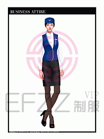 職業(yè)裝空姐服制服設(shè)計(jì)圖767