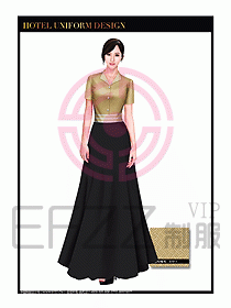 按摩技師美容制服設(shè)計(jì)1193