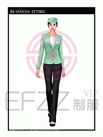 職業(yè)裝空姐服制服設(shè)計(jì)圖776
