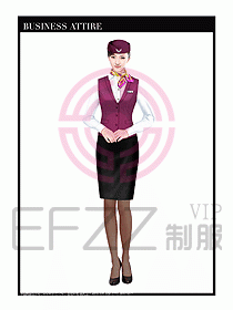 職業(yè)裝空姐服制服設(shè)計(jì)圖783