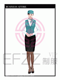 職業(yè)裝空姐服制服設(shè)計(jì)圖786