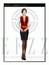 酒店中餐服務(wù)員制服設(shè)計(jì)1657