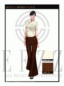 酒店中餐服務員制服設計1654