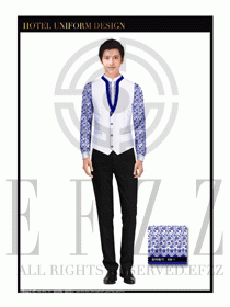 酒店中餐服務員制服設計1666
