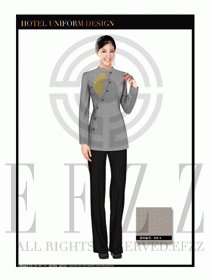 酒店中餐服務員制服設計1664