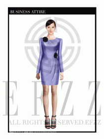 女職業(yè)裝夏裝連衣裙設(shè)計384