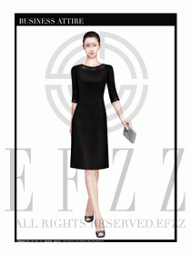 女職業(yè)裝夏裝連衣裙設(shè)計(jì)382