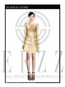 女職業(yè)裝夏裝連衣裙設(shè)計388