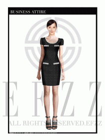 女職業(yè)裝夏裝連衣裙設(shè)計(jì)386