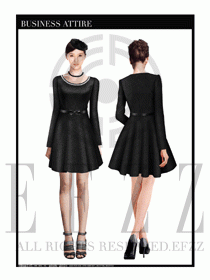 女職業(yè)裝夏裝連衣裙設(shè)計397