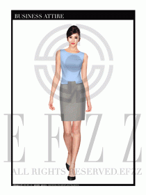 女職業(yè)裝夏裝連衣裙設(shè)計(jì)379