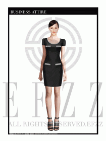 女職業(yè)裝夏裝連衣裙設計387