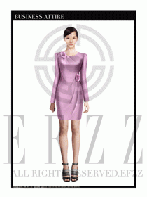 女職業(yè)裝夏裝連衣裙設(shè)計(jì)385