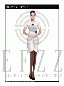 女職業(yè)裝夏裝連衣裙設(shè)計(jì)390