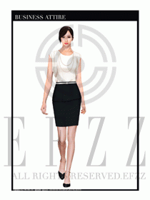 女職業(yè)裝夏裝連衣裙設計396