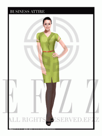 女職業(yè)裝夏裝連衣裙設(shè)計(jì)406