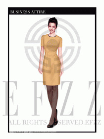 女職業(yè)裝夏裝連衣裙設計410