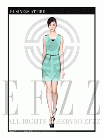 女職業(yè)裝夏裝連衣裙設(shè)計417